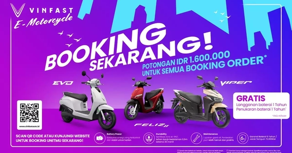 VinFast mở cọc cho 3 mẫu xe máy điện đổi pin tại Indonesia, giá quy đổi từ 28 triệu đồng
