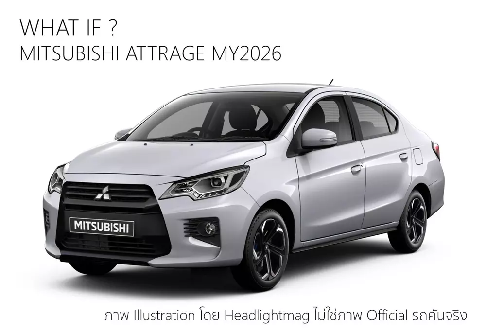 mitsubishi-attrage-2026-1-e7e1 Tạp chí Headlightmag của Thái Lan tung hình ảnh phác họa của Mitsubishi Attrage 2026