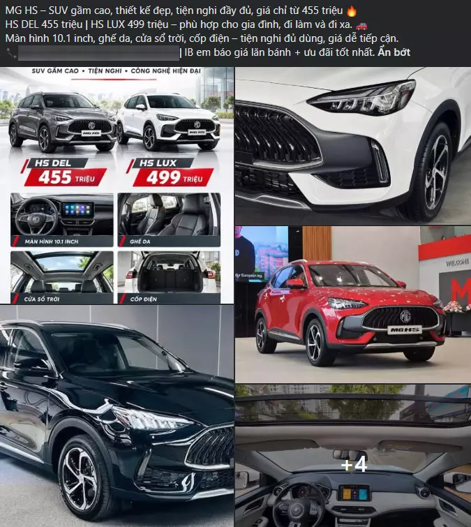 MG HS giảm giá sập sàn, chỉ còn từ 455 triệu cho một mẫu SUV cỡ C
